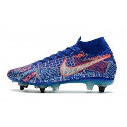 Kopačky Nike Mercurial Superfly 7 Elite SG-PRO AC Modrý oranžový Stříbro 39-45