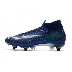 Kopačky Nike Mercurial Superfly 7 Elite SG-PRO AC Modrý Bílá Zelená 39-45